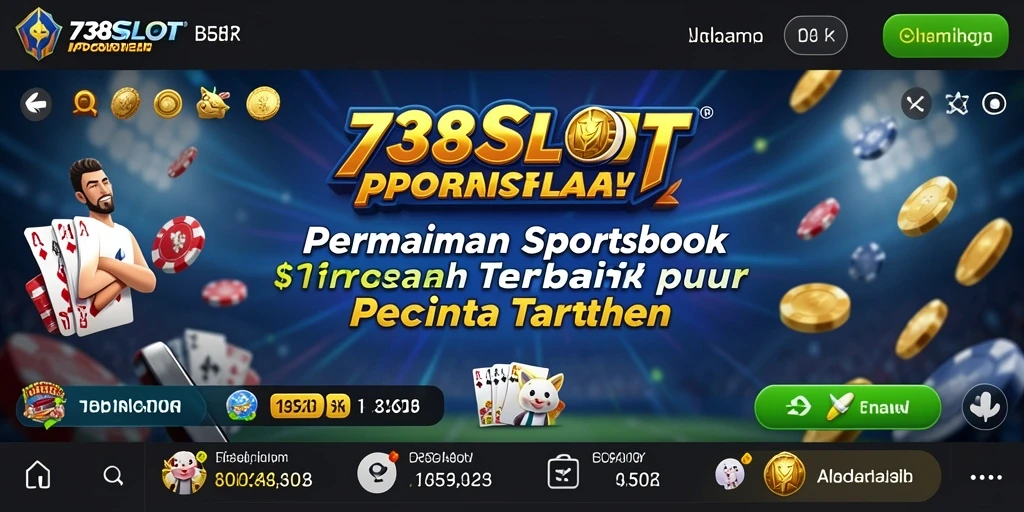 Tampilan layar utama 738SLOT saat memainkan taruhan sports.