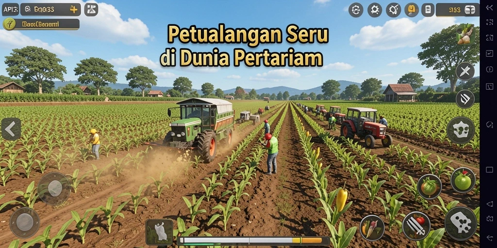Gameplay seru di API33 dengan aktivitas pertanian yang menarik.