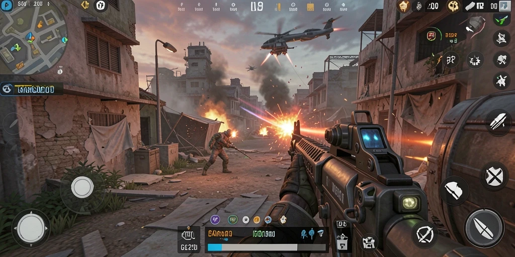 Tampilan gameplay seru dalam GARCO200 yang menggugah semangat bertempur.