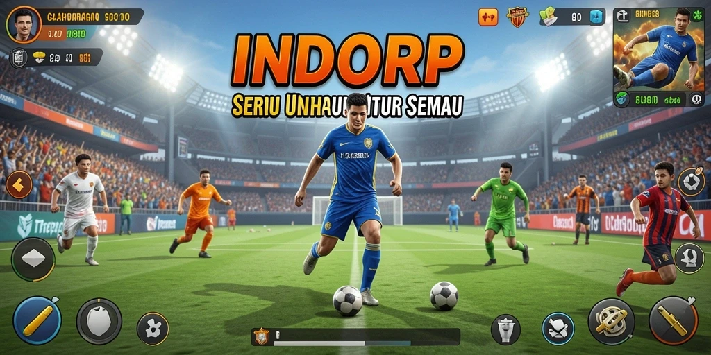 Tangkapan layar INDORP menunjukkan aksi seru dalam permainan olahraga.