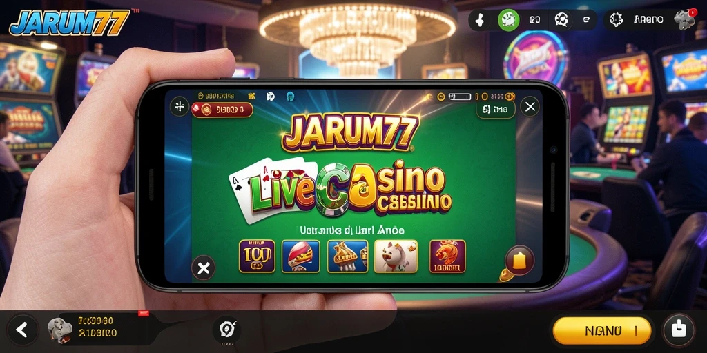 Tampilan gameplay menarik dari JARUM77 yang penuh semangat Live Casino.