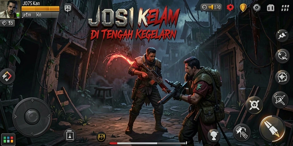Screenshot JOS77 menampilkan momen menegangkan di lokasi angker.