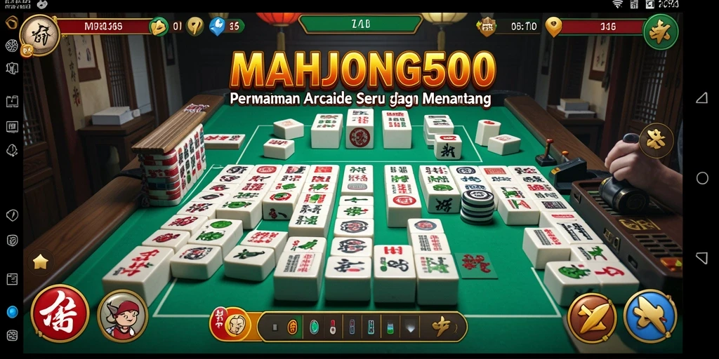 Screenshot gameplay menampilkan tantangan seru di MAHJONG500.