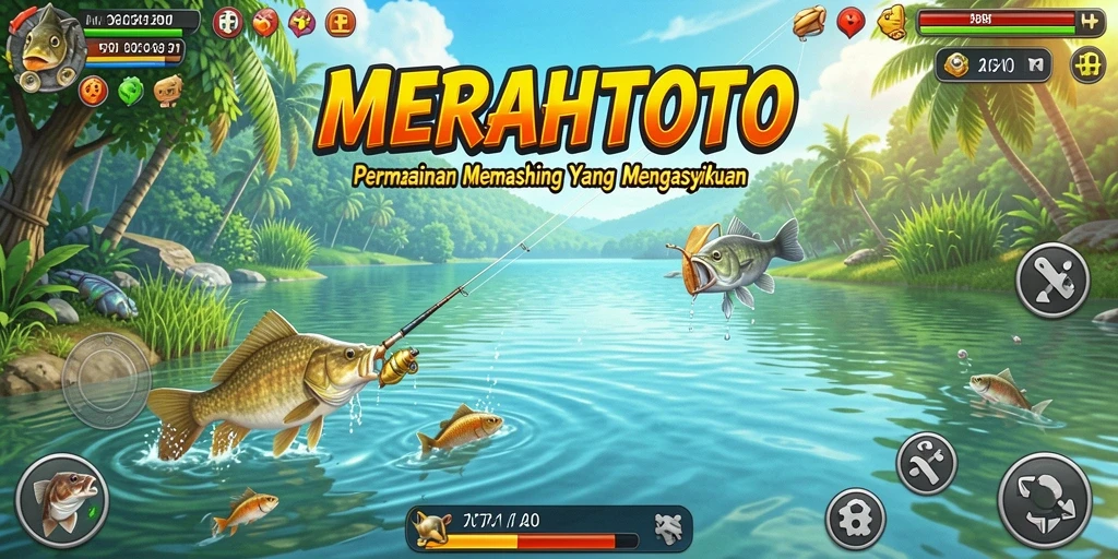 Tampilan gameplay yang menakjubkan dan mendebarkan saat memancing.