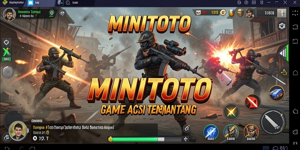 Tangkapan layar menunjukkan aksi tempur seru dalam game MINITOTO.