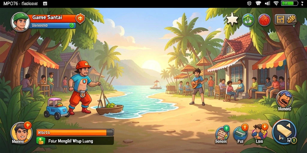 Tampilan menarik dari gameplay MPO76 yang seru dan adiktif.