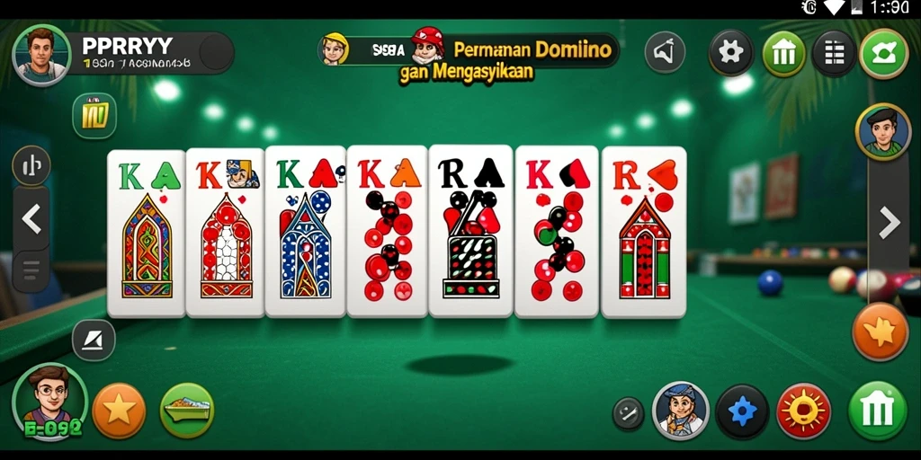 Screenshot gameplay PPRRYY menampilkan aksi seru permainan Domino.