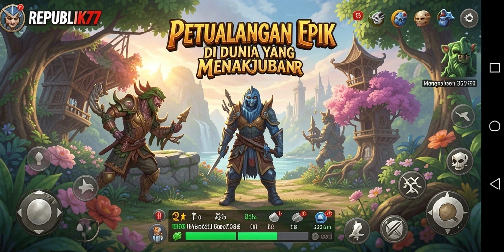 Screenshot mendebarkan dari gameplay <strong>REPUBLIK77</strong> yang penuh aksi dan petualangan.