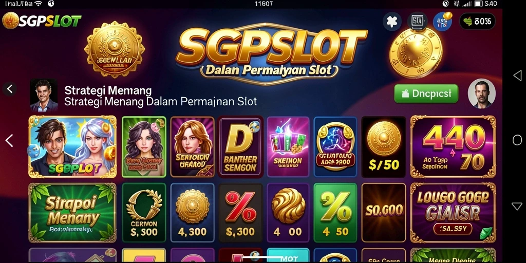Tangkapan layar utama SGPSLOT menampilkan gameplay strategis yang menarik.