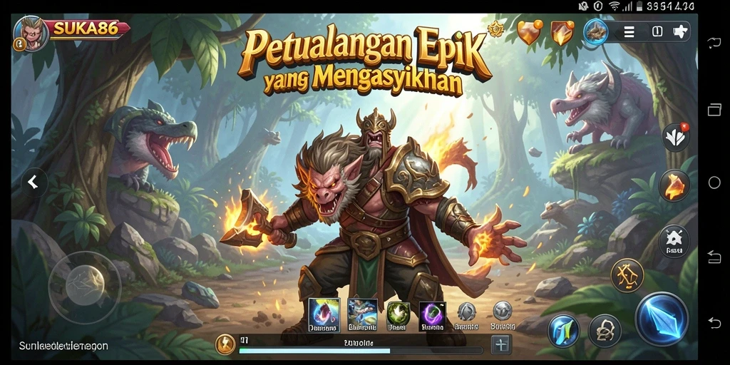 Tampilan gameplay SUKA86 yang penuh aksi dan petualangan.