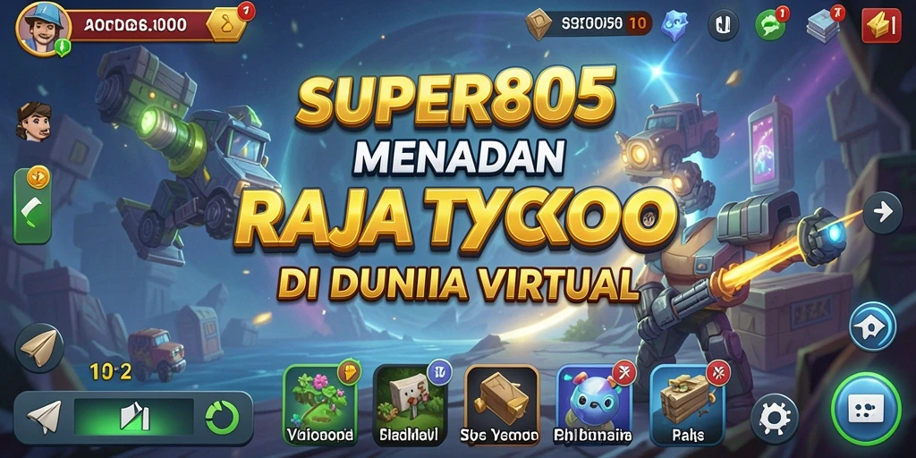 Screenshot utama SUPER805 menampilkan gameplay seru di dunia Tycoon.