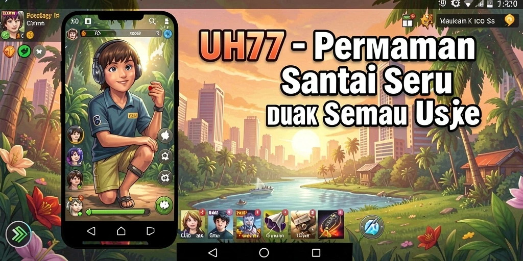 Screenshot UH77 menampilkan momen seru dalam gameplay santai.